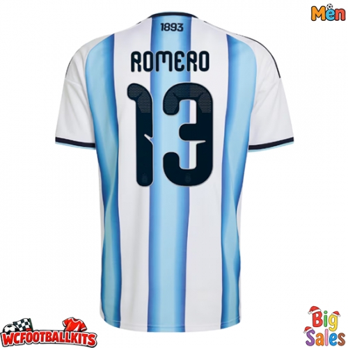 Argentina Cristian Romero #13 Replica Home Stadium Shirt World Cup 2026 Short Sleeve